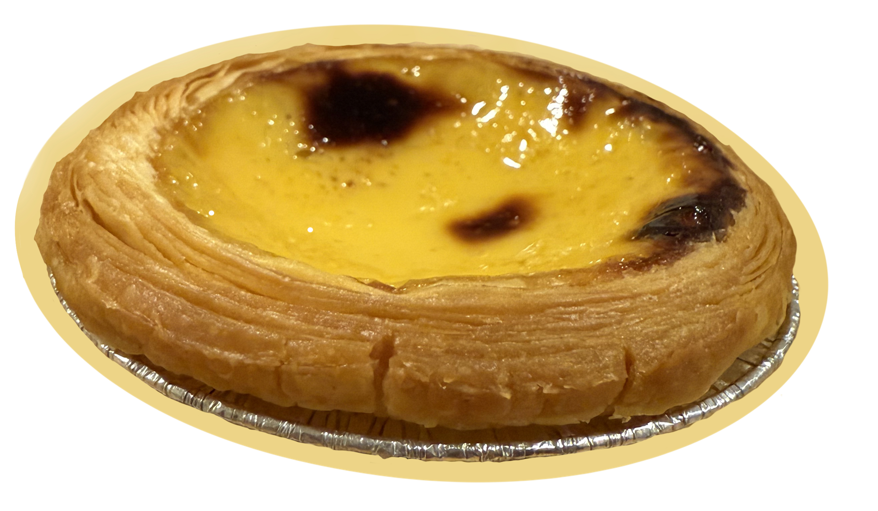 Egg tart top view