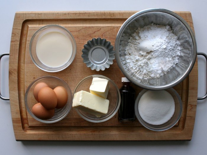 Ingredients for egg tarts